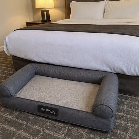 Customized dog beds for hotels and pet-friendly stays